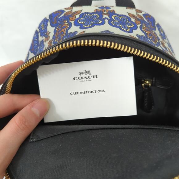 Coach Charlie Mini Backpack in Multi-color Forest Floral mix coated canvas - Picture 7 of 9